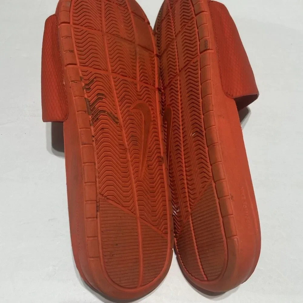 Men's Nike Benassi Solarsoft Athletic Slide Sandals - Orange/Blue - Size 13